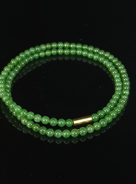 和田玉碧玉项链约5mm   周长55cm± 5mm±*108粒 25050400202050