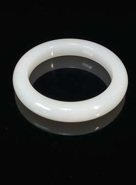 和田玉羊脂白玉手镯（平安镯）重68.980克内径56.4mm25091700043