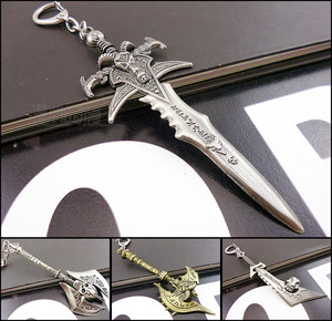 魔兽世界武器钥匙扣霜之哀伤刀剑模型挂件游戏周边生日礼物包邮