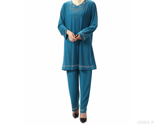 新品礼拜服女装精品春秋回族服饰回民服装中老年两件套妈妈装大码