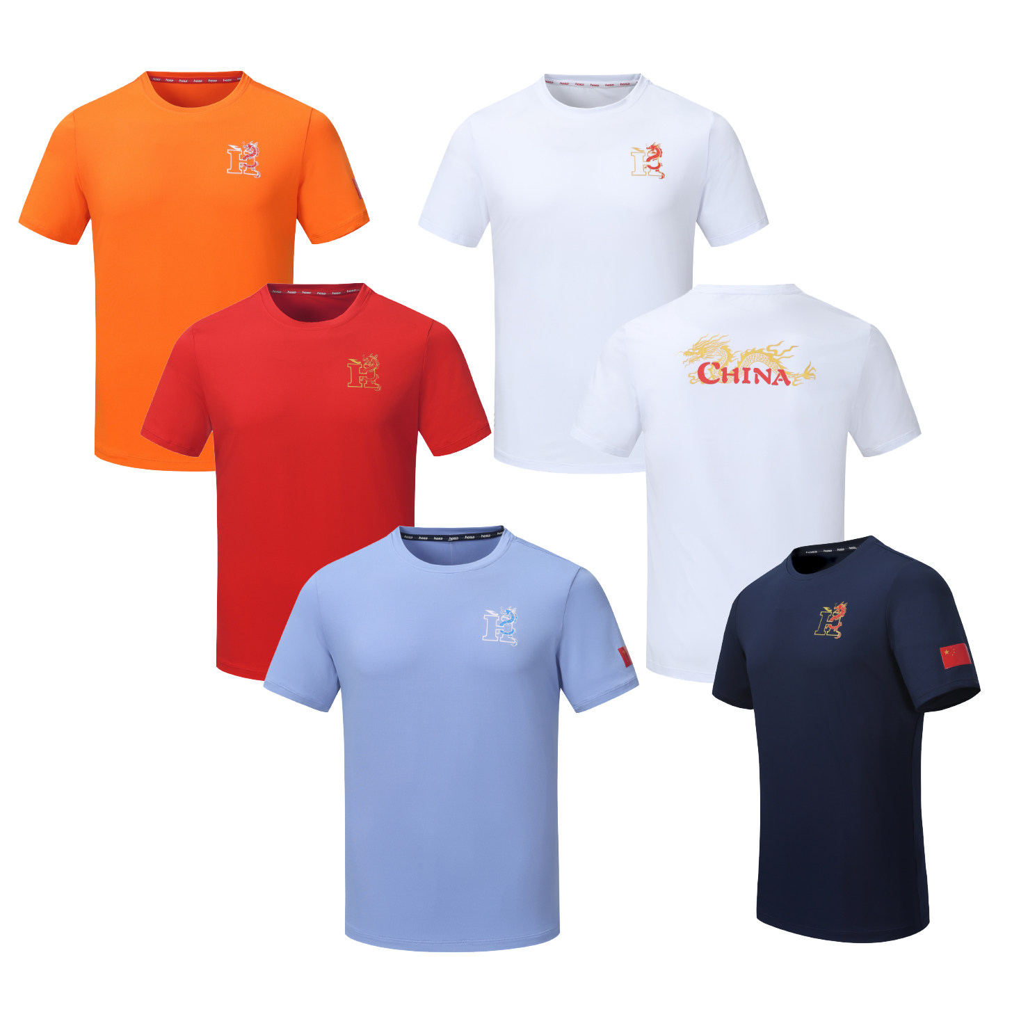 hosa浩沙领奖服男女儿童通用中性吸汗速干运动T恤短袖比赛出场