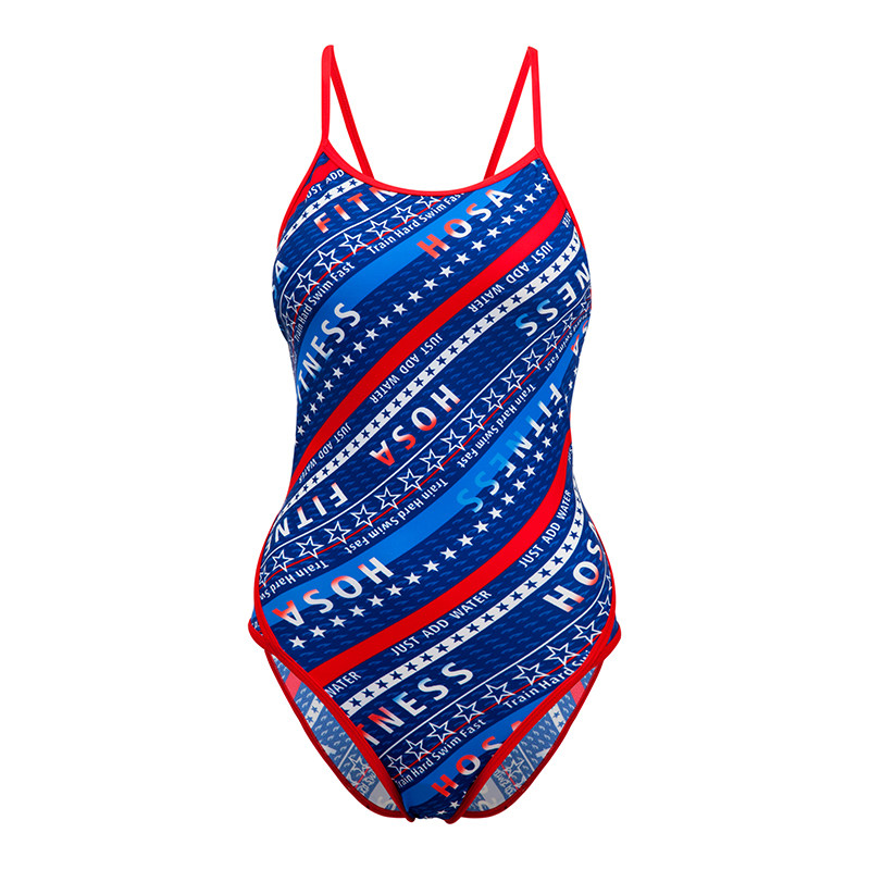 浩沙儿童泳衣女孩连体三角学生初学游泳衣118121307断码清仓特价