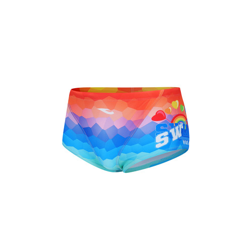 hosa浩沙儿童泳衣小平角男孩泳裤短平角游泳裤专业训练比赛竞速