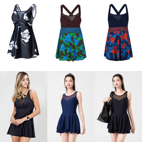 浩沙遮肚保守泳衣专柜同款