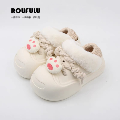 鹿创优品@保暖包跟外穿可爱棉鞋