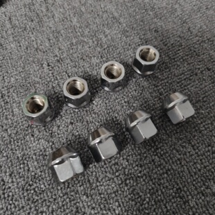 超短改装轮毂螺丝通孔法兰用螺母16 21mm锥面适配本田丰田等