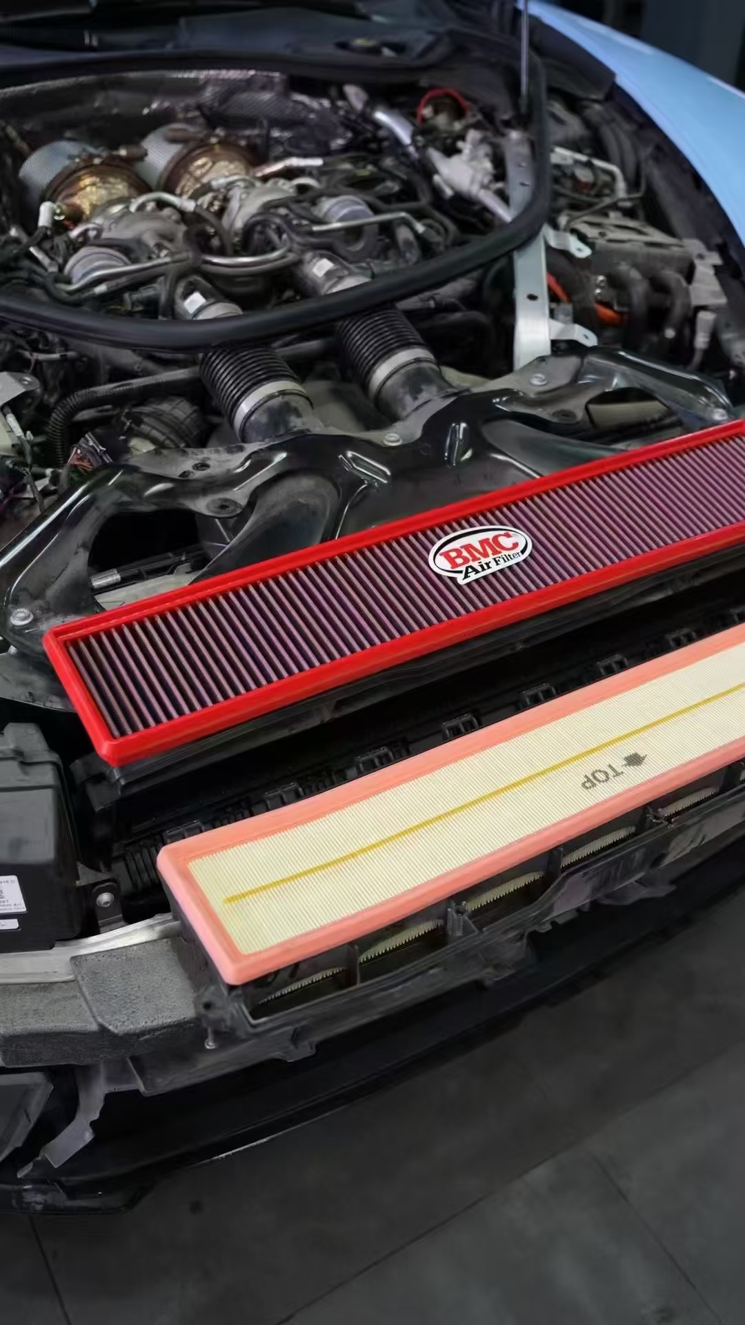 B.M.C高流量进气风格适用帕拉梅拉970 971 2.9/3.0/4.0T空滤