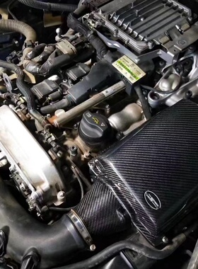 适配奔驰W212 2.0T E260 Q50L M274改装airspeed进气套件碳纤风箱