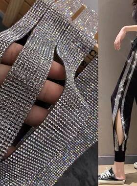 水钻条衣服自粘贴条运动裤裤侧边贴钻背胶饰品钻石贴钻 diy材料