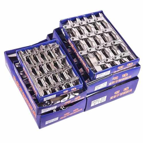 包邮明珠盒装不锈钢票夹 金属夹子 票据夹文件夹子大号票夹食品夹