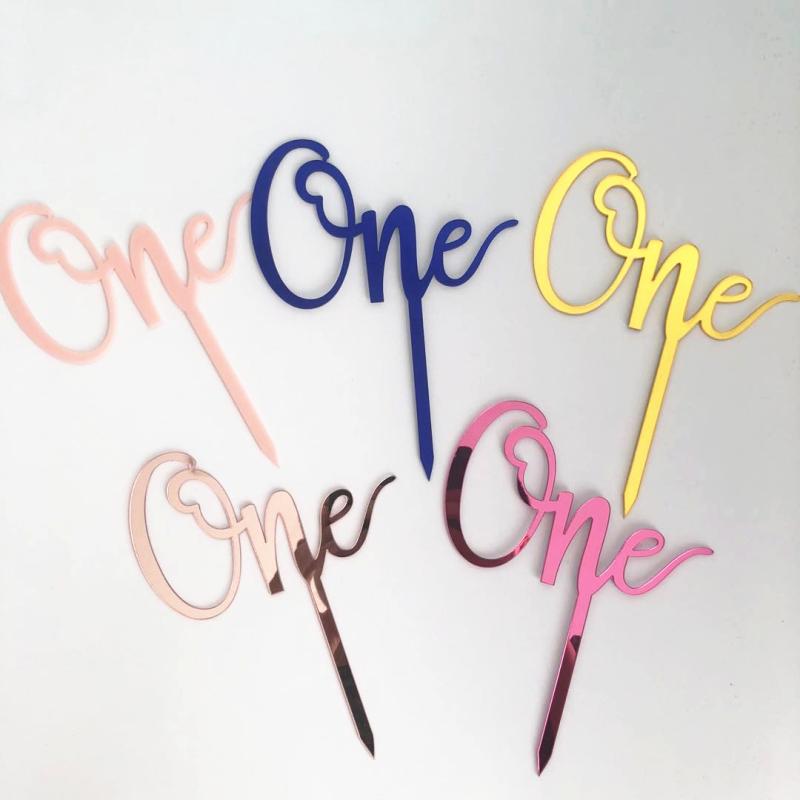 one宝宝周岁情人节烘焙蛋糕插牌