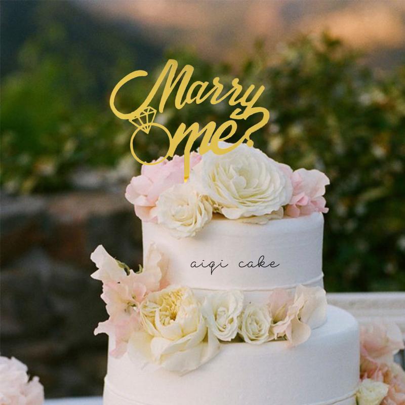 求婚派对蛋糕装饰插件彩印花朵