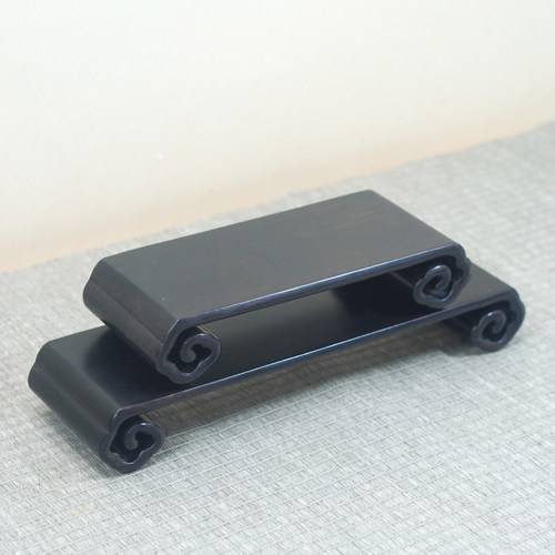 中式实木雕刻祥云纹紫光檀底座