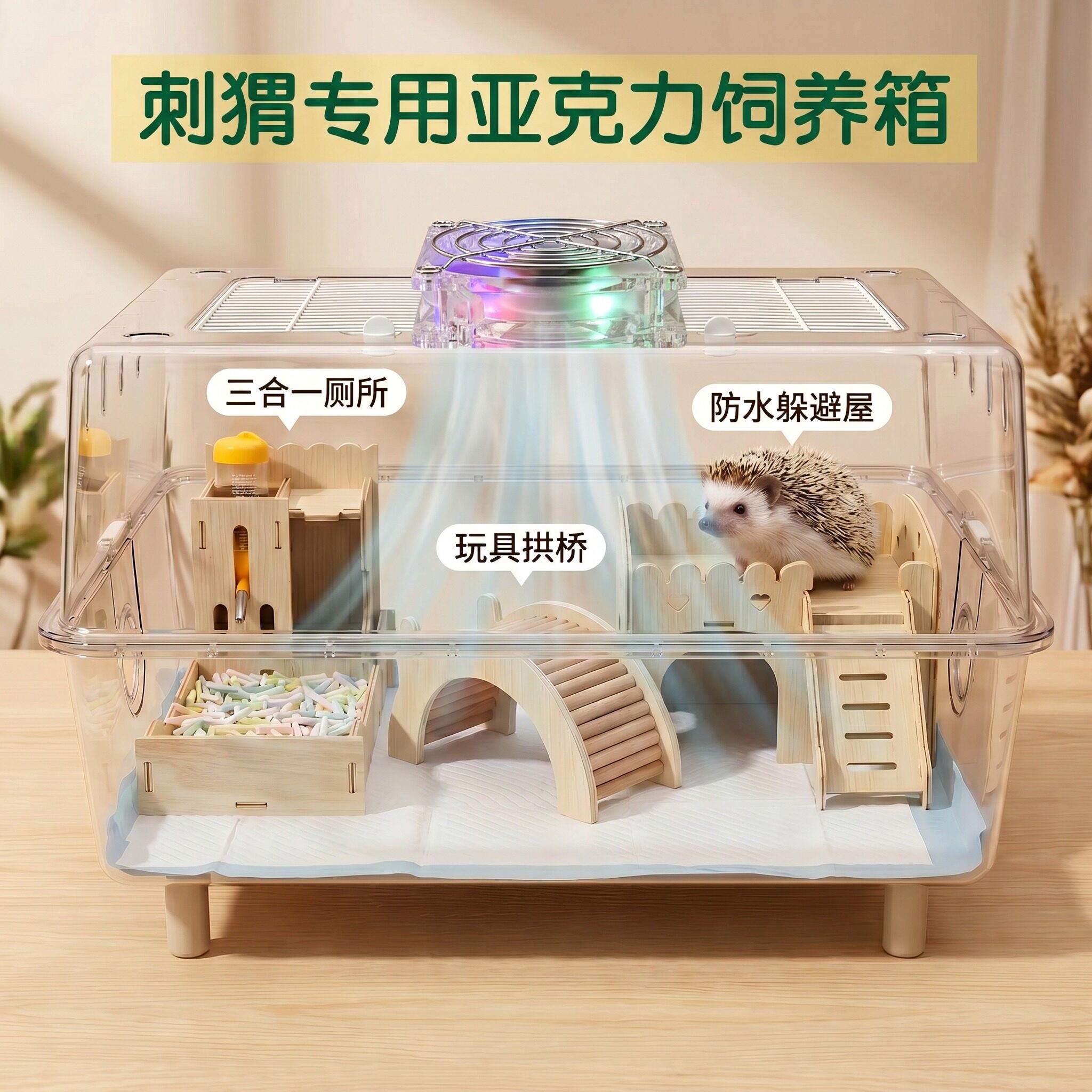 刺猬饲养箱保温箱仓鼠亚克力笼子