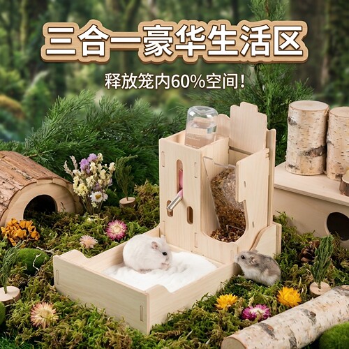 仓鼠三合一喂水器厕所可水洗