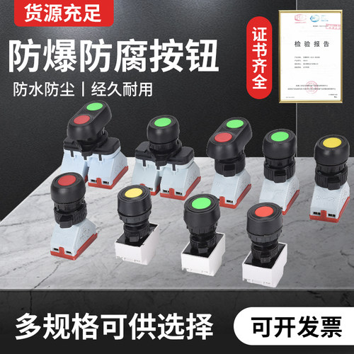 防爆按钮自动复位带灯自锁8030