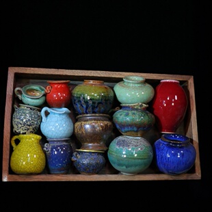 1.10窑变孤品景德镇多肉大蘑菇控养拇指盆创意桌面办公室透气花盆