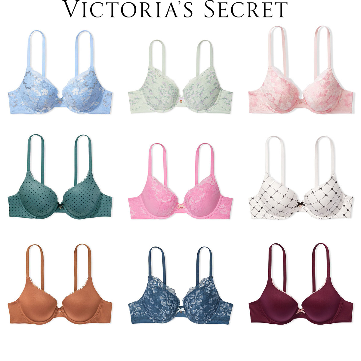 美国代购 维多利亚的秘密 body柔软舒适 上薄下厚聚拢全罩杯文胸