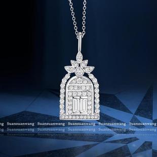 「Charm gates」满钻城堡幸福之门闪钻项链银镀18k金张林超同款