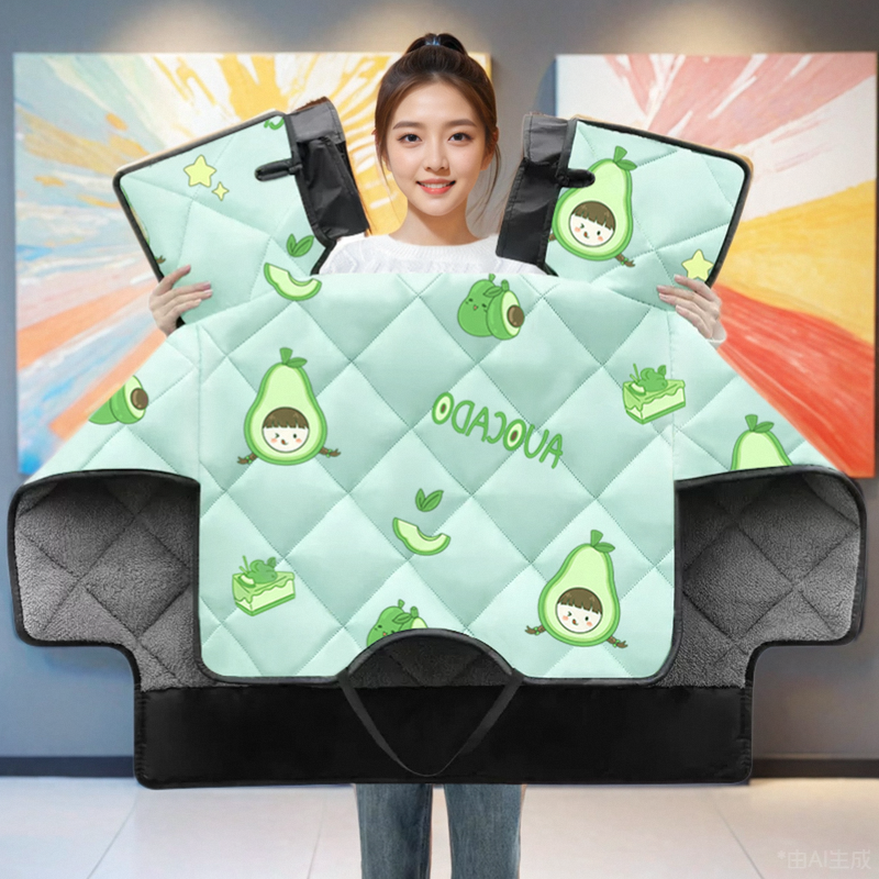 小刀果冻电动车挡风被冬季加厚