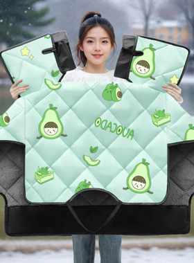 专用雅迪OWIN电动车冬季加绒加厚挡风被电摩防水防风罩四季通用