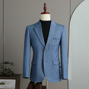 2025休闲西装外套男士春秋高级感痞帅老钱风制服A311-DX812-P170，男装西服，电商A311