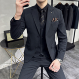 2025春季西装男套装条纹商务正装西装男士西服A311-SJT9971-P285，男装西服套装，电商A311