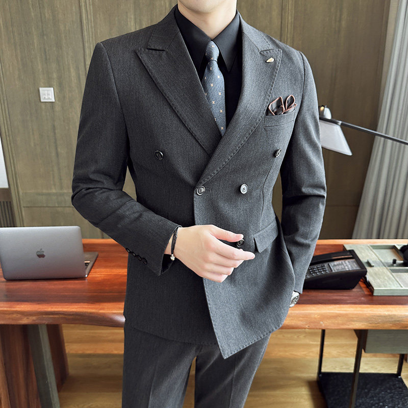 2025秋季新西装套装修身休闲商务大码工西服男士礼服SJT9982-P285,男装西服套装,电商A311