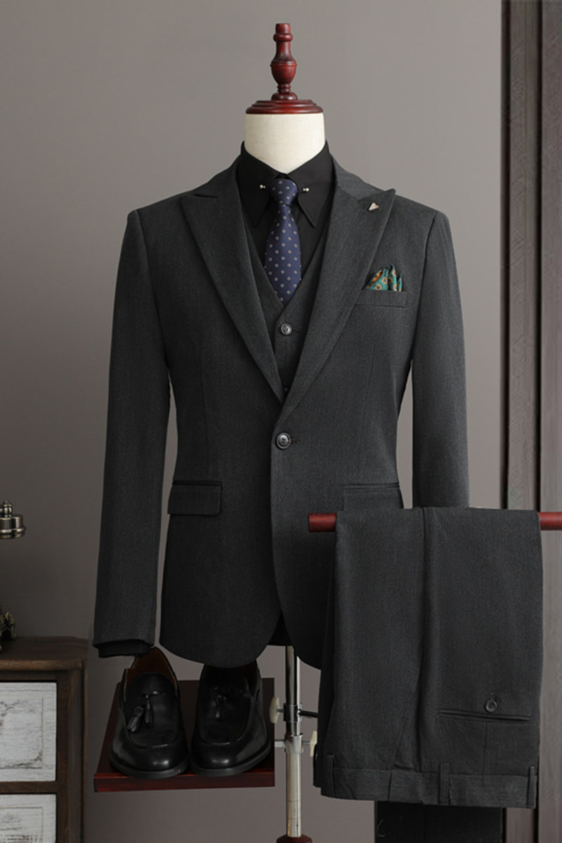 25春平铺西装套装修身休闲商务大码工西服男士礼服SJT6888-P245,男装西服套装,电商A311