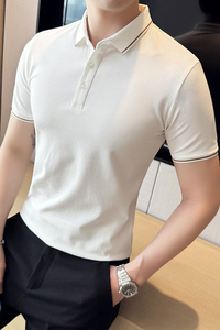 2025夏季刺绣polo衫商务休闲短袖时尚潮流上衣男A311-PLC2301-P45图片
