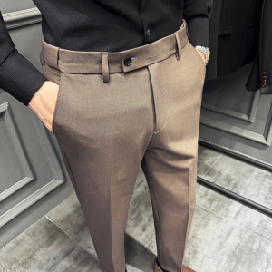 木框墙 2025秋季新款裤子高级感松紧腰 休闲西裤A311-DK9011-P80,男装西裤,电商A311