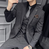 2025秋季新西装套装修身休闲商务大码工西服男士礼服SJT9963-P285，男装西服套装，电商A311