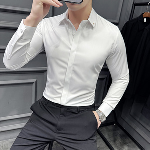 2025春秋季青年无痕衬衫男长袖商务休闲衬衣A311-CS3061-P68图片