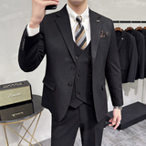 灰墙景2025秋季套装修身休闲商务大码男士礼服A311-SJT9016-P290，男装西服套装，电商A311
