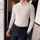 2025秋季新款衬衫男长袖新款上衣衣服商务衬衣男士CSZ8856-P48，男装衬衫，电商A311