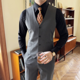 2024春季男士马甲套工作服职业装少爷男式马夹A311-MJT6888-P110，男装背心/马甲，电商A311