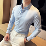 2025春秋季青年无痕衬衫男长袖商务休闲衬衣A311-CS3061-P68，男装衬衫，电商A311