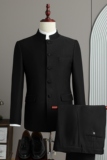 假模景男士风纽扣结礼服套装晚宴装两件套A311-LJT811-P230，男装西服，电商A311