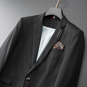 2025秋季新西装便西修身休闲商务大码工西服男士礼服DX9823-P140图片