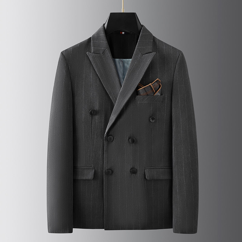 2025秋季西装便西修身休闲商务大码工西服男士礼服 DX6833-P140图片