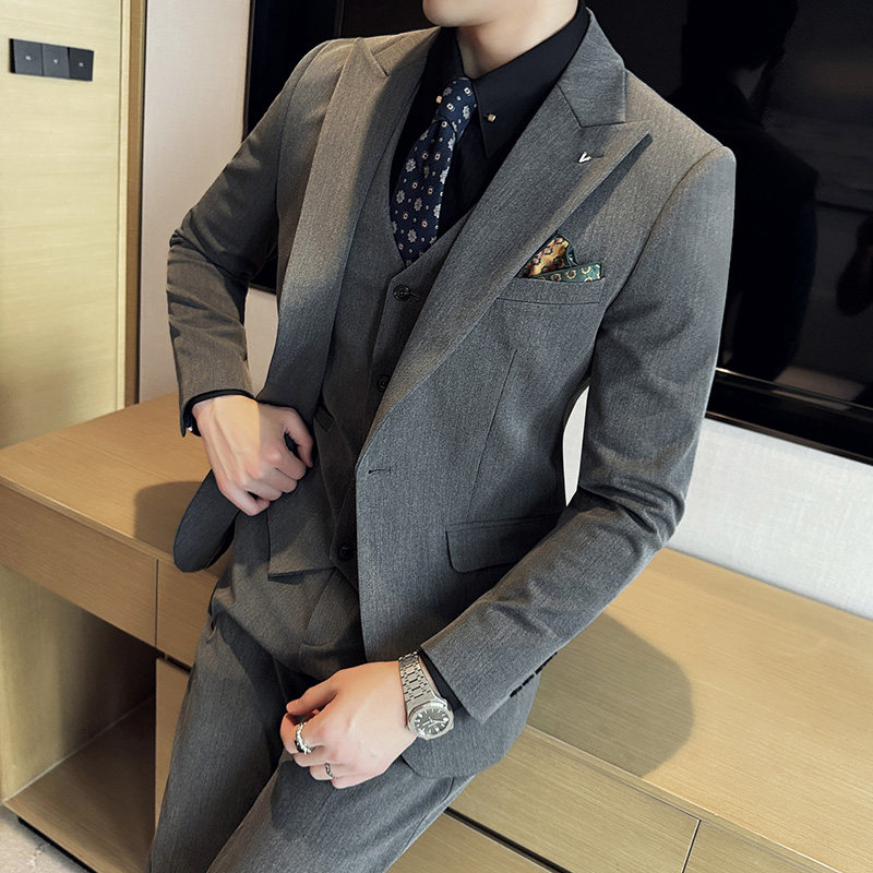 2025春季西装套装修身休闲商务大码工西服男士礼服SJT6888-P245,男装西服,电商A311