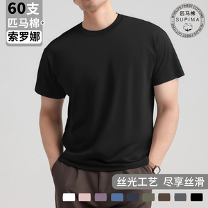 60支丝光索罗娜匹马棉 九色 凉感男士短袖圆领T恤A311-XT130-P50图片
