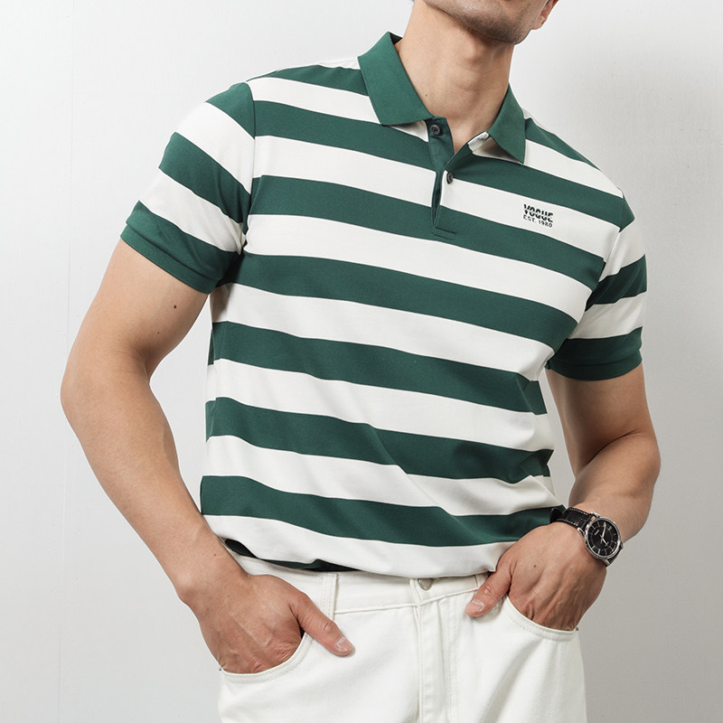 抗菌夏季条纹新款polo衫商务休闲体恤时尚A311-PL2530-P68,男装Polo衫,电商A311