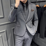 2025秋季新西装套装修身休闲商务大码工西服男士礼服SJT9961-P285，男装西服套装，电商A311
