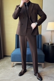 棉羊毛-西服套装男士商务休闲外套修身西装三件套SJT9998-P310，男装西服套装，电商A311