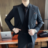 9972墨绿色双排扣