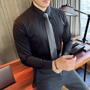 2025春季青年大领衬衫男长袖商务休闲衬衣A311-CS3034-P68图片