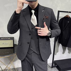 灰墙景 2025秋季套装修身休闲商务大码男士礼服A311-SJT9016-P290图片 灰墙景 2025秋季套装修身休闲商务大码男士礼服A311-SJT9016-P290图片
