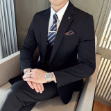 2025秋季新西装套装修身休闲商务大码工西服男士礼服SJT9981-P285，男装西服套装，电商A311