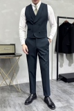 绵羊毛纯色翻领马夹套24男马甲套工作服职业装A311-MJT9998-P145，男装背心/马甲，电商A311